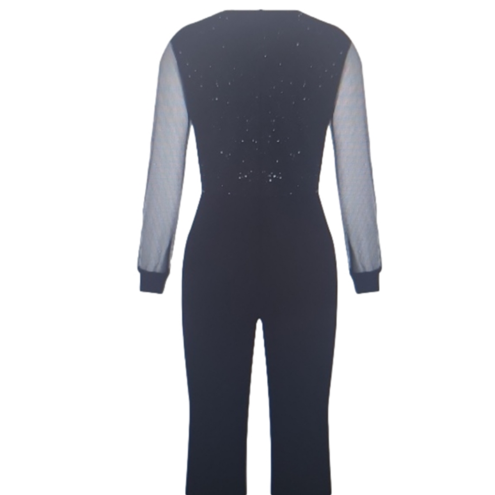 Black sparkled jumpsuit - Picture 3 of 4